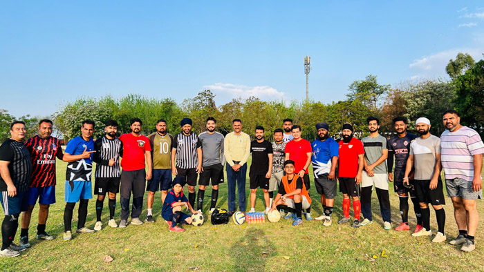Rojaana Saver football club senior players Parveen Kumar and Sarabjit Singh celebrated the birthday of their son Anand by organizing a football match.
